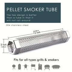 1pc Smoke Tube For Pellet Smoker 30 Smoke Tube For Pellet Grill 5 Hours Of Smoke
