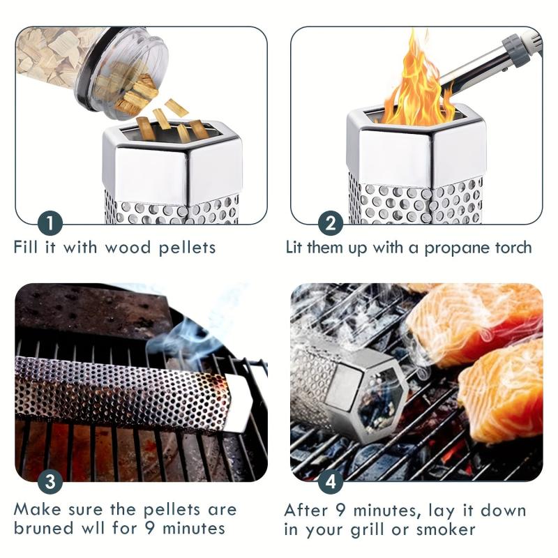 1pc Smoke Tube For Pellet Smoker 30 Smoke Tube For Pellet Grill 5 Hours Of Smoke