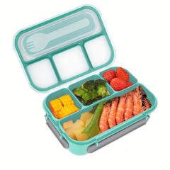1300ML Four Grid Lunch Box for Students & Office Workers Sealed Leak Proof