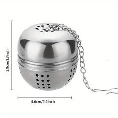Stainless Steel Tea Ball Infuser Strainer with Chain Hook