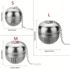 Stainless Steel Tea Ball Infuser Strainer with Chain Hook