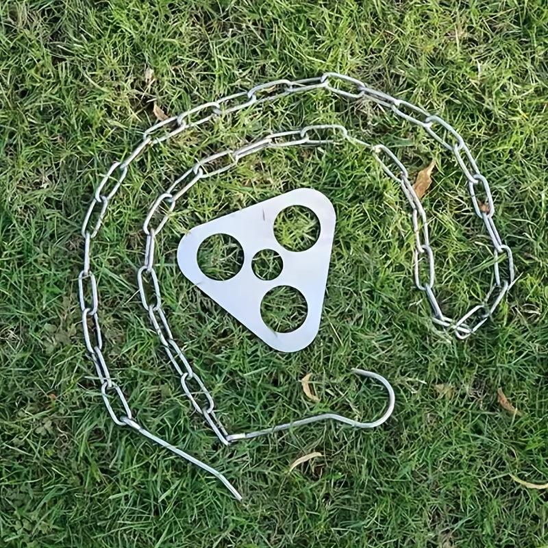 Portable Camping Tripod with Adjustable Chain for Outdoor Cooking