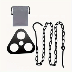 Portable Camping Tripod with Adjustable Chain for Outdoor Cooking