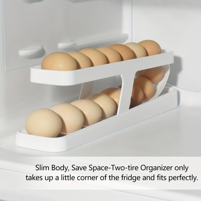 Rolldown Egg Dispenser Holder For Fridge Storage