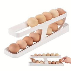 Rolldown Egg Dispenser Holder For Fridge Storage