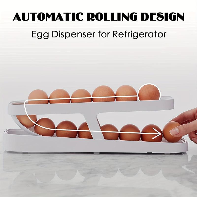 Plastic Refrigerator Egg Dispenser Fridge Egg Organizer