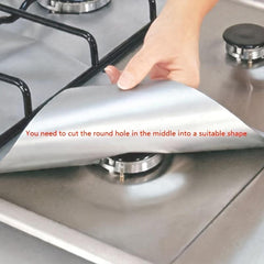 4pcs Stove Protection Pad Gas Stove Burner Cover Reusable Stove Protector