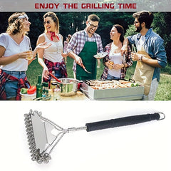 Stainless Steel Grill Scraper BBQ Cleaning Tool Outdoor Picnic BBQ Accessories