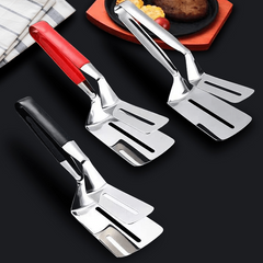 Stainless Steel Food Tongs for Fried Fish Steak Pancake Barbecue
