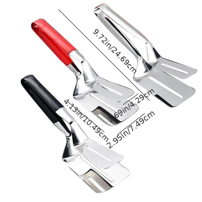 Stainless Steel Food Tongs for Fried Fish Steak Pancake Barbecue
