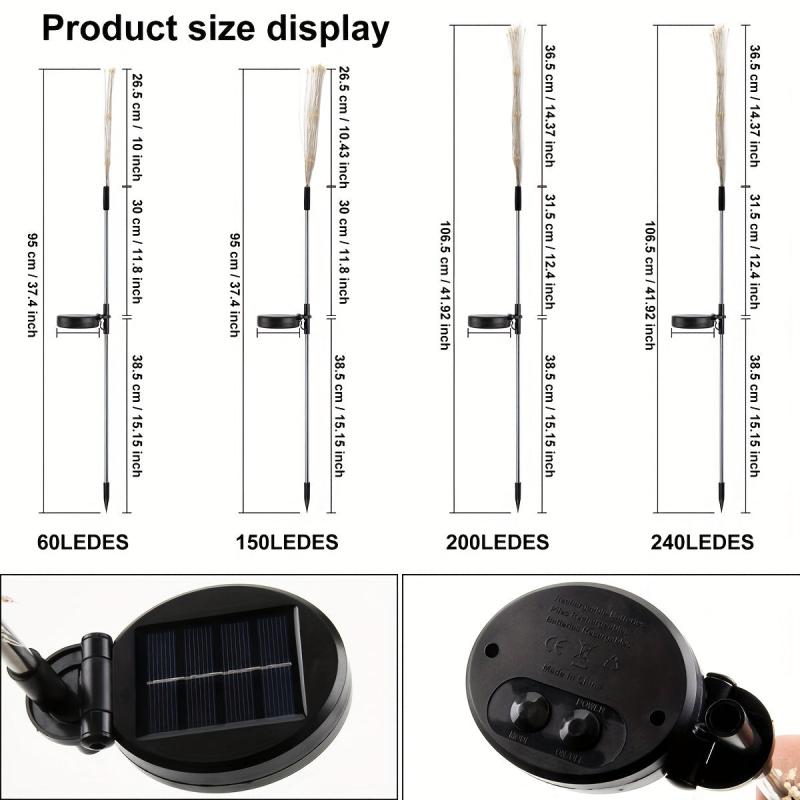 Solar Firework Light Outdoor IP65 Waterproof Fairy Lights Halloween Deco