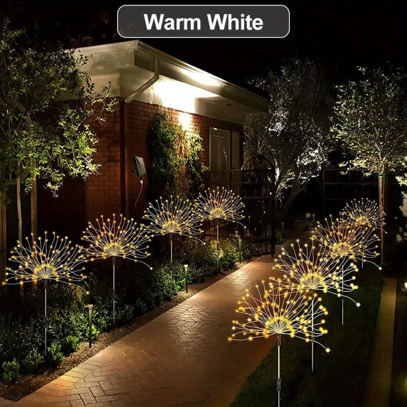 Solar Firework Light Outdoor IP65 Waterproof Fairy Lights Halloween Deco