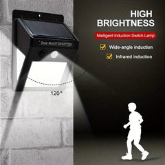 4pcs Solar Wall Lights Outdoor Waterproof Induction Path Lighting