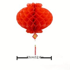 10pcs Red Paper Lanterns Chinese Lanterns Hanging Paper Lanterns Party Ornaments