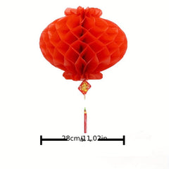 10pcs Red Paper Lanterns Chinese Lanterns Hanging Paper Lanterns Party Ornaments