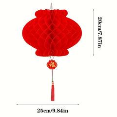 10pcs Red Paper Lanterns Chinese Lanterns Hanging Paper Lanterns Party Ornaments