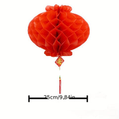10pcs Red Paper Lanterns Chinese Lanterns Hanging Paper Lanterns Party Ornaments