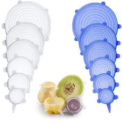 12 Pcs Silicone Lid Folding Stretch Reusable Bowl Cover Food Storage Covers