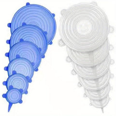 12 Pcs Silicone Lid Folding Stretch Reusable Bowl Cover Food Storage Covers