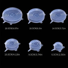12 Pcs Silicone Lid Folding Stretch Reusable Bowl Cover Food Storage Covers