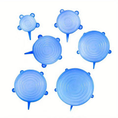12 Pcs Silicone Lid Folding Stretch Reusable Bowl Cover Food Storage Covers