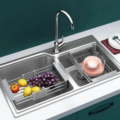 Expandable Stainless Steel Sink Strainer Basket Collapsible Colander