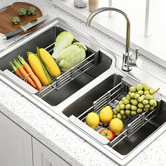 Expandable Stainless Steel Sink Strainer Basket Collapsible Colander