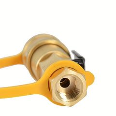 1pc RV Propane Quick Connect Splitter Adapter Solid Brass Trailer Shutoff Valve