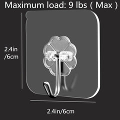 10pcs Adhesive Hooks No Trace Sticky Hooks For Wall Hangers