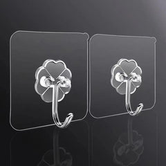 10pcs Adhesive Hooks No Trace Sticky Hooks For Wall Hangers