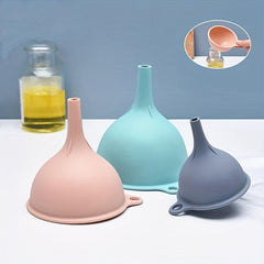 3pcs Kitchen Funnel Set Canning Silicone Food Funnel 84g Small Large Wide Mouth