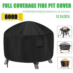 Waterproof 600D Firepit Cover BBQ Grill UV Protector