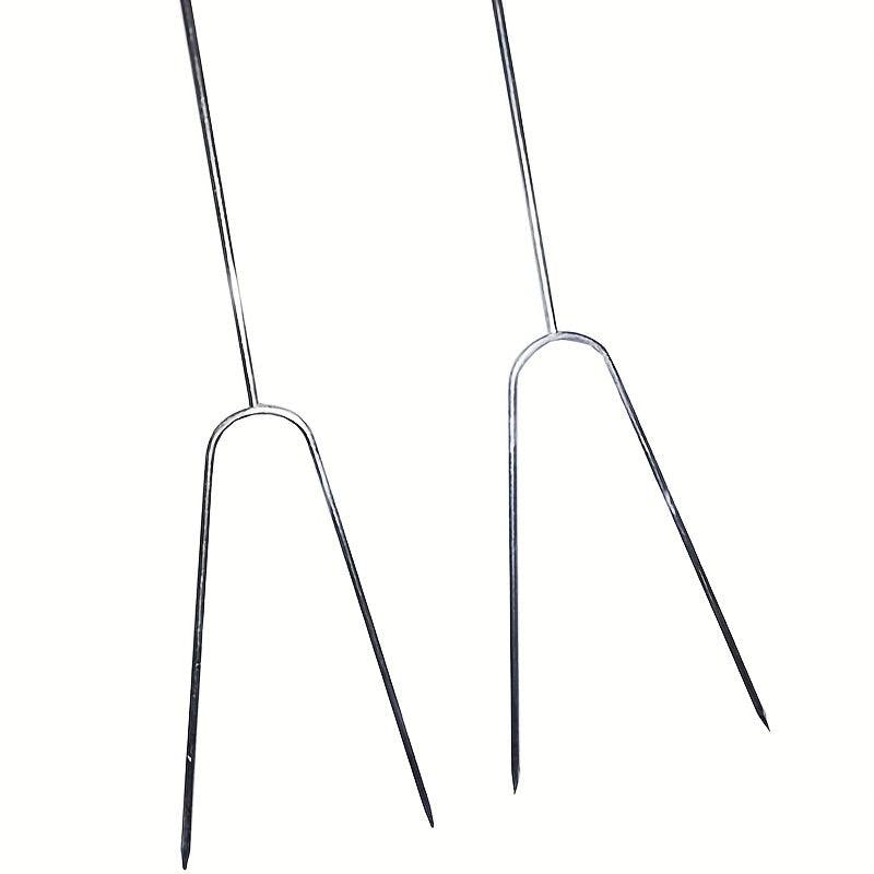 5pcs Stainless Steel BBQ Fork for Barbecue Fish Hot Dog Camping