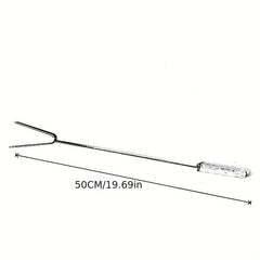 5pcs Stainless Steel BBQ Fork for Barbecue Fish Hot Dog Camping
