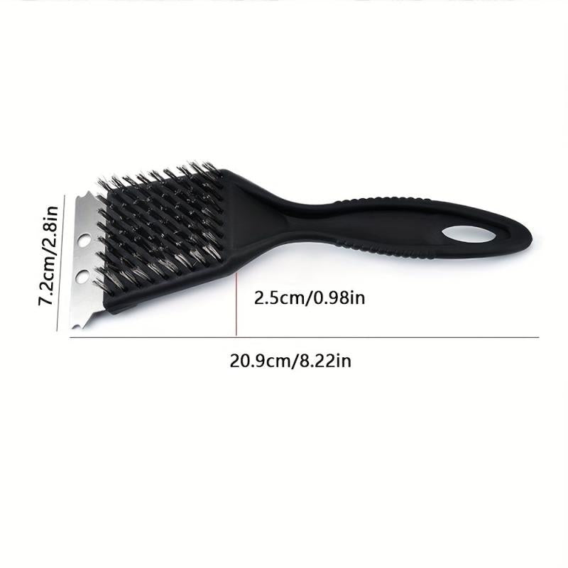 Stainless Steel Barbecue Brush and Scraper - Heavy Duty BBQ Cleaning Accessory