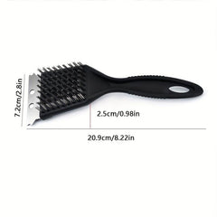 Stainless Steel Barbecue Brush and Scraper - Heavy Duty BBQ Cleaning Accessory