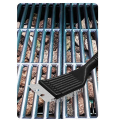 Stainless Steel Barbecue Brush and Scraper - Heavy Duty BBQ Cleaning Accessory