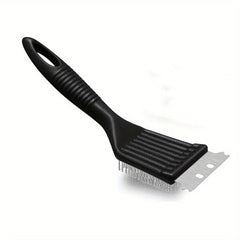 Stainless Steel Barbecue Brush and Scraper - Heavy Duty BBQ Cleaning Accessory