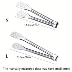 Stainless Steel Tongs for Frying BBQ Kebab Skewers Buffet Cooking Tool