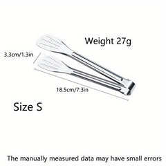 Stainless Steel Tongs for Frying BBQ Kebab Skewers Buffet Cooking Tool