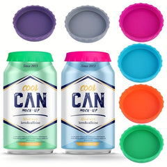 6pcs Silicone Can Lids Soda Water Sealing Cover Beverage Beer Can Lids