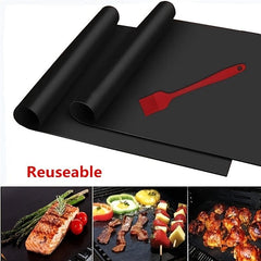 2pcs Reusable Non-stick Oven Mat 0.2mm Thick Teflon Kitchen Mat, Baking Tool