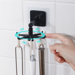 360 Degree Rotating Kitchen Hooks Organizer Storage Spoon Accessories