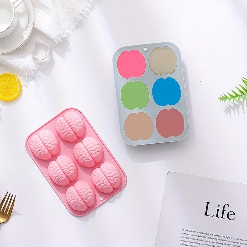 Brain Shaped Ice Cube Mold Fun Silicone Tray for Ice Popsicles Cakes
