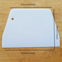 1pc Trapezoidal Plastic Scraper for Baking