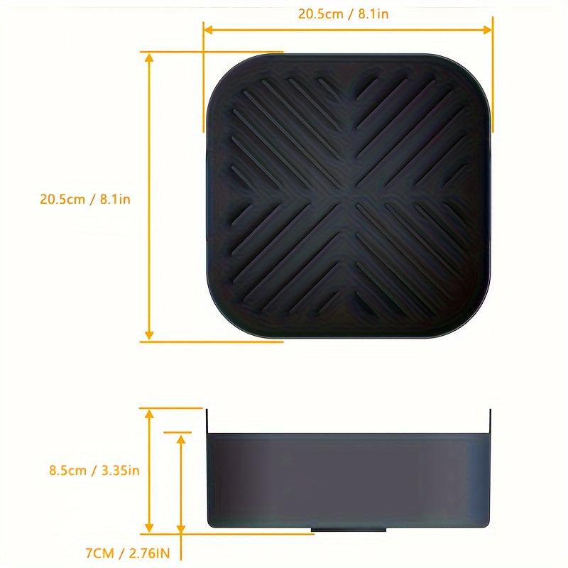 2pcs Square Silicone Liner for Air Fryer Non Stick High Temperature Resistant