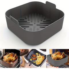 2pcs Square Silicone Liner for Air Fryer Non Stick High Temperature Resistant