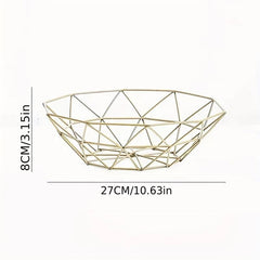 Nordic Style Iron Fruit Basket for Living Room Coffee Table