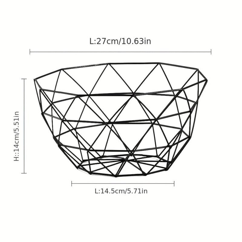 Nordic Style Iron Fruit Basket for Living Room Coffee Table
