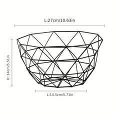 Nordic Style Iron Fruit Basket for Living Room Coffee Table